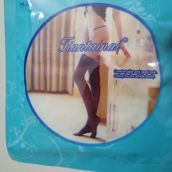 2/$20 Brand New White Stocking Tights Socks Over Knees Lace - Picture 6 of 7